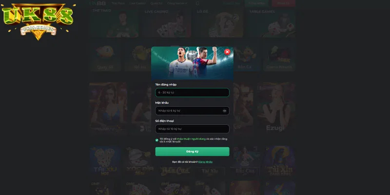 Hướng dẫn đăng ký UK88